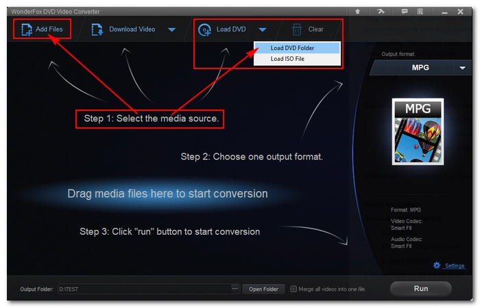 VOB to MPG Converter - Load VOB