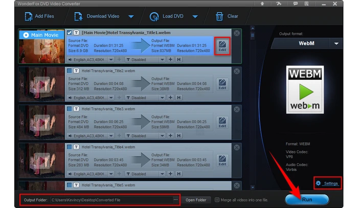 Converting VOB Files to WebM