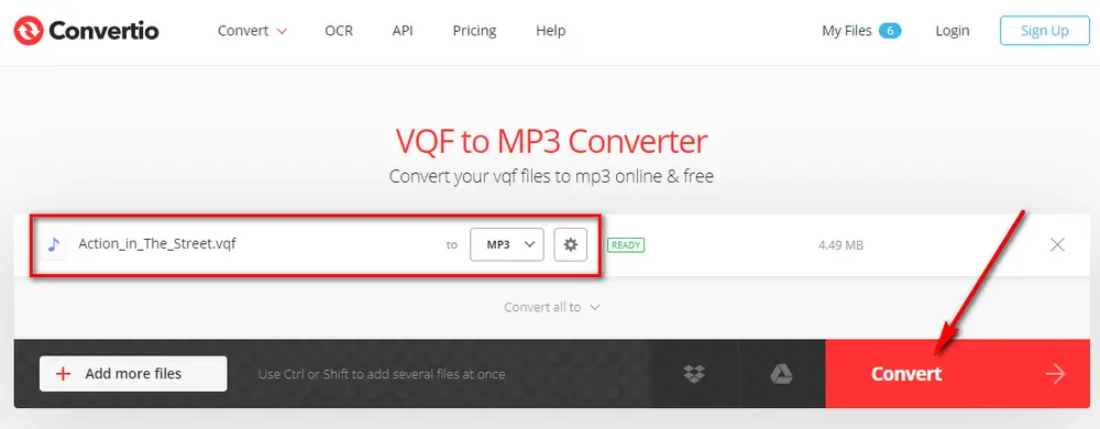 VQF to MP3 Converter Online