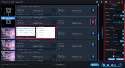 Adjust VTS Conversion Settings