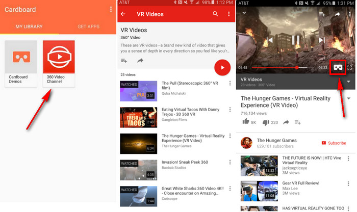Watch VR Video in Cardboard