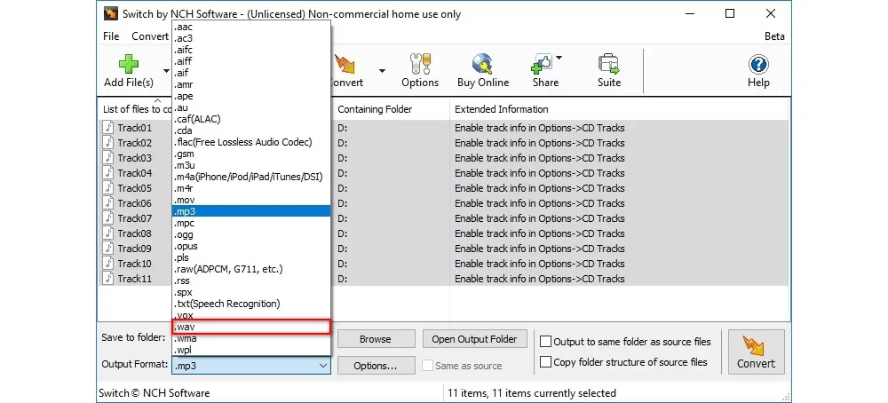 Switch Audio File Converter