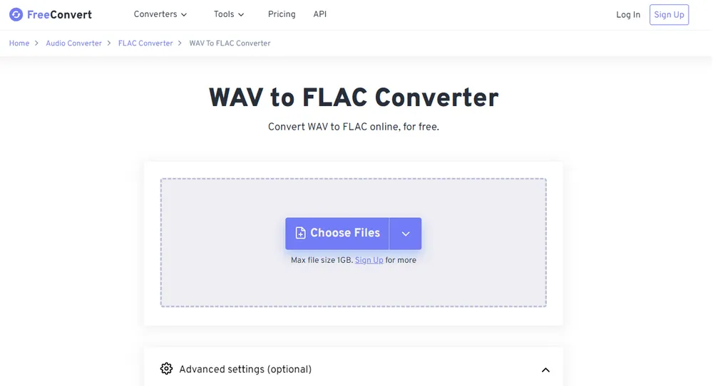 Convert WAV to FLAC Online