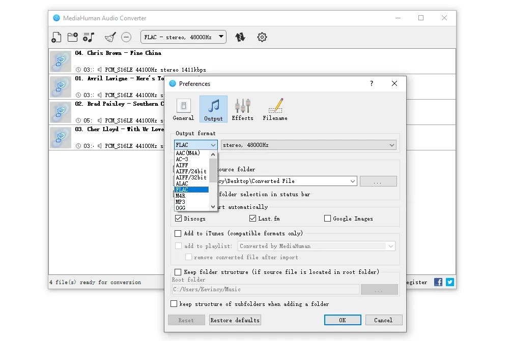 Using MediaHuman Audio Converter