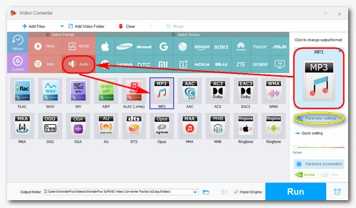 Select MP3 as Output Format