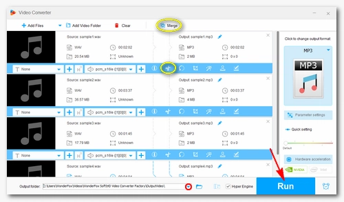 Start the WAV to MP3 Conversion