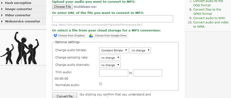 Web-based audio converter- Online-Convert