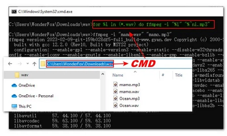 Convert WAV to MP3 with FFmpeg