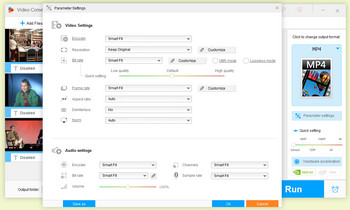 Customize video settings