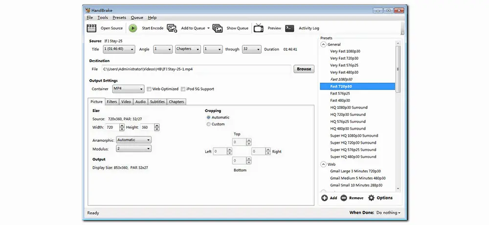 Compress WebM Files Handbrake