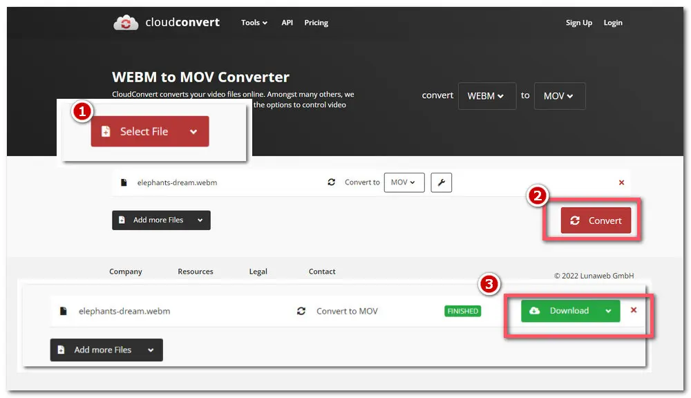 WebM MOV Converter Online