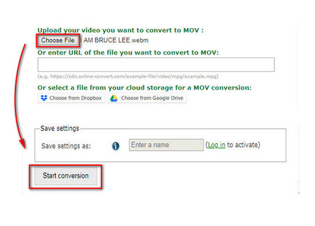 Free WebM Files to MOV Converter Online