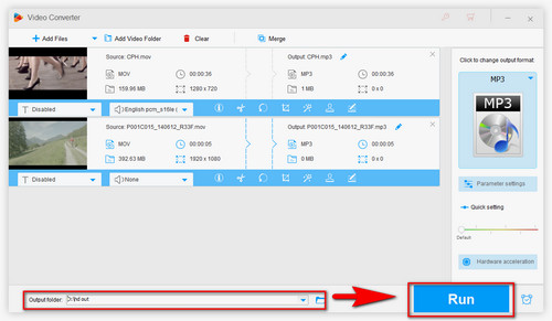 The last step to convert WebM file to MP3