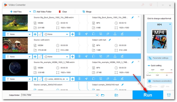 Convert WebM to MP4