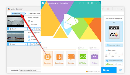 Add video files into the converter