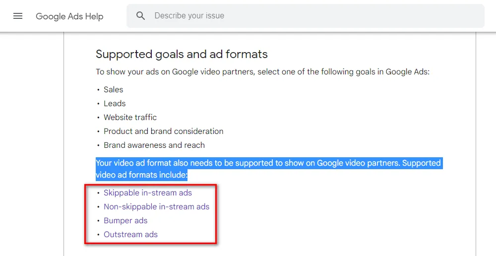 Which Video Format Is Available on Google Video Partners