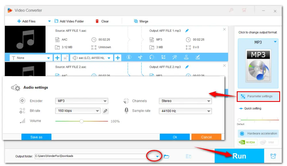 Transcode Windows AAC Codec