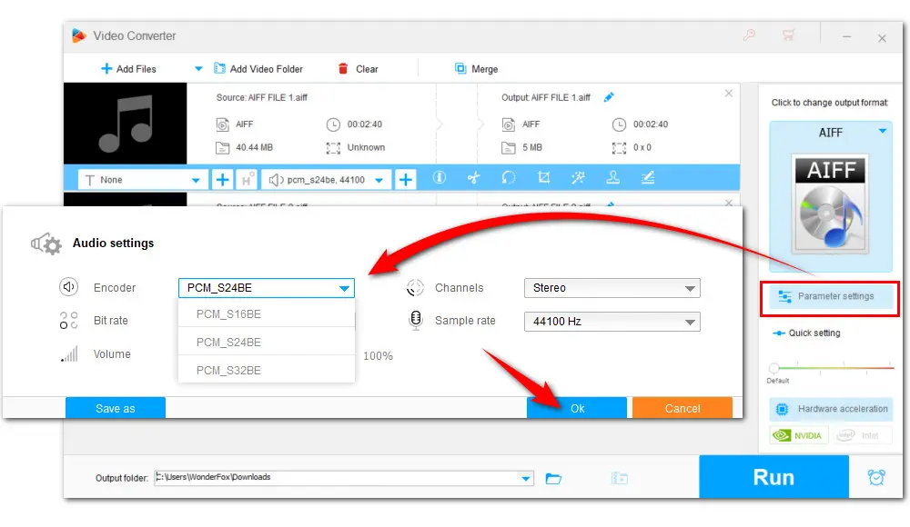 Adjust AIFF Codec for WMP