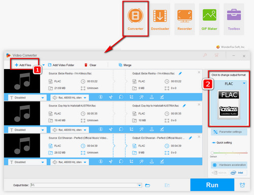 Import FLAC Files to the FLAC Converter