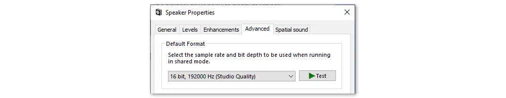 Check Audio Settings