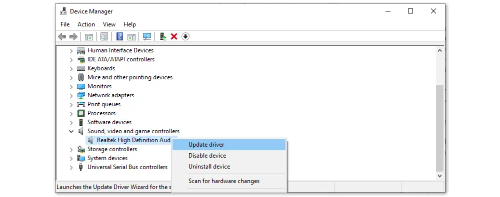 Update Audio Driver