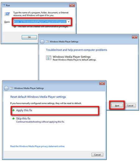 Run built-in WMP Troubleshooters to Fix Windows Media Player Not Responding