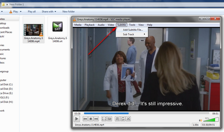 Load Subtitles in VLC