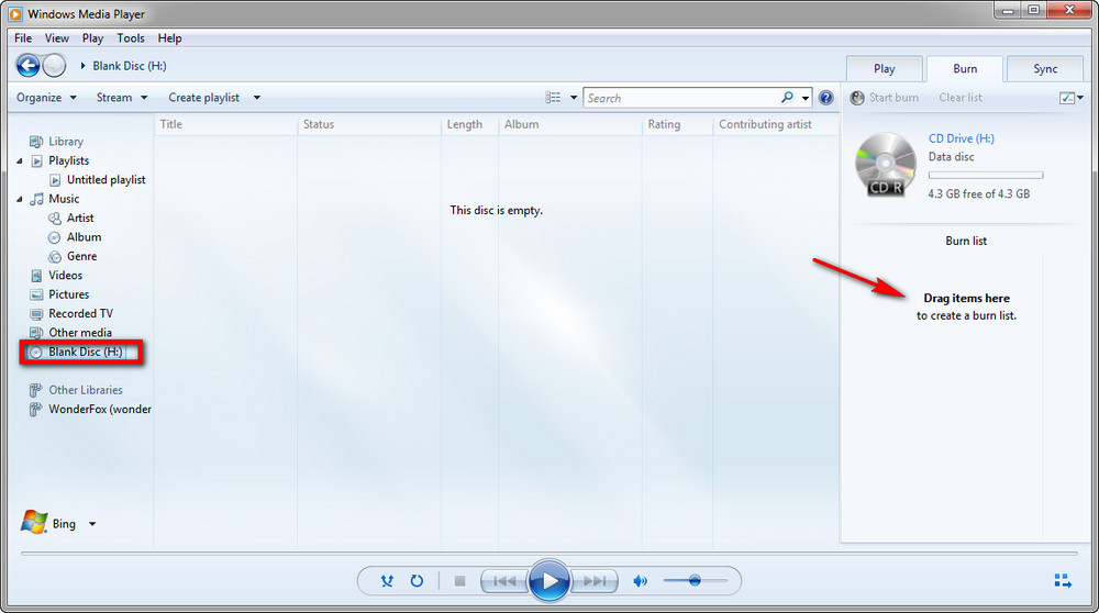 Fix Windows Media Player burn CD error