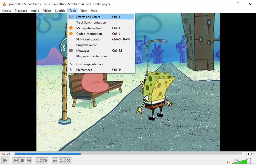 Zoom in Windows Media Player Alternative - VLC