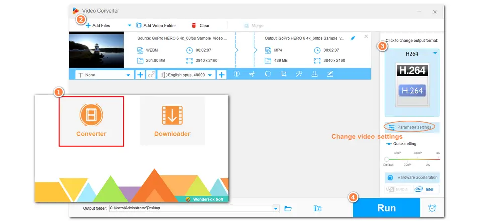 Change Video Codec/Format