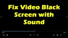 Video Black Screen with Sound on Windows