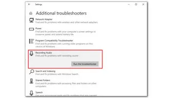 Run the Audio Recording Troubleshooter