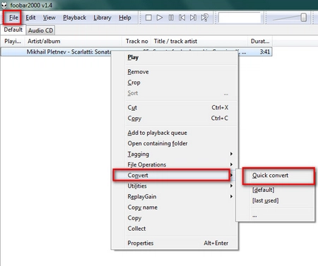 Foorbar2000 for WMA FLAC conversion