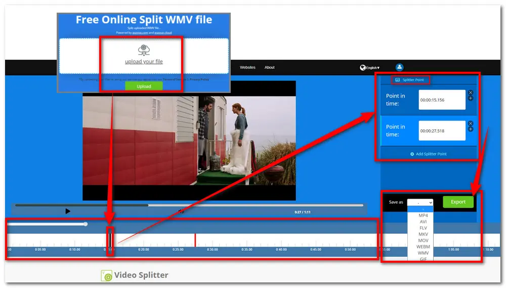 ASPOSE WMV File Splitter