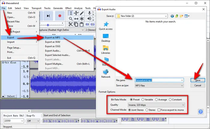 Audacity Convert WMV to MP3