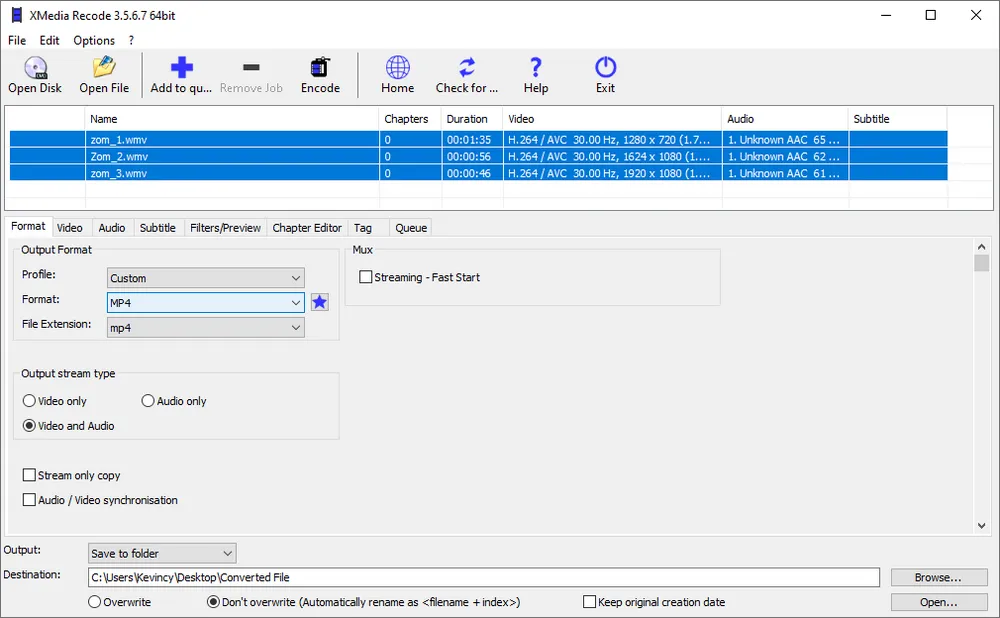 Free WMV to MP4 Converter – Xmedia Recode