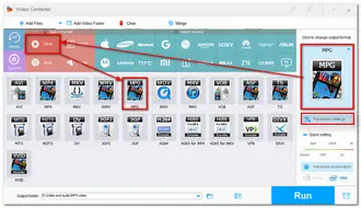 Select Output Format