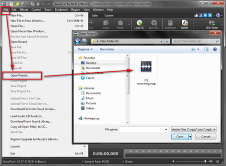 Import WPP File in WPP to MP3 Converter
