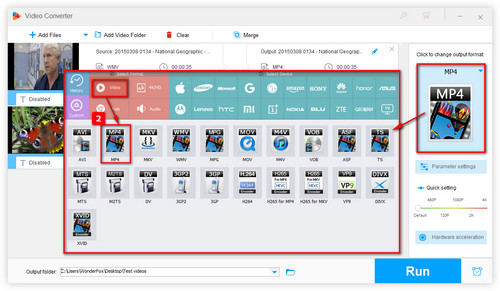 Choose an Output Format for Your Video