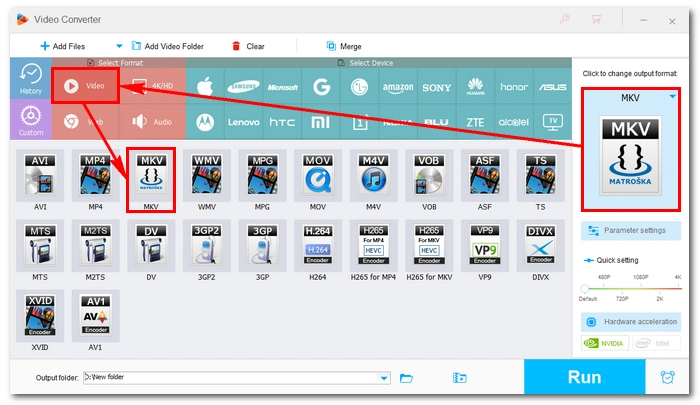 Choose Output Format