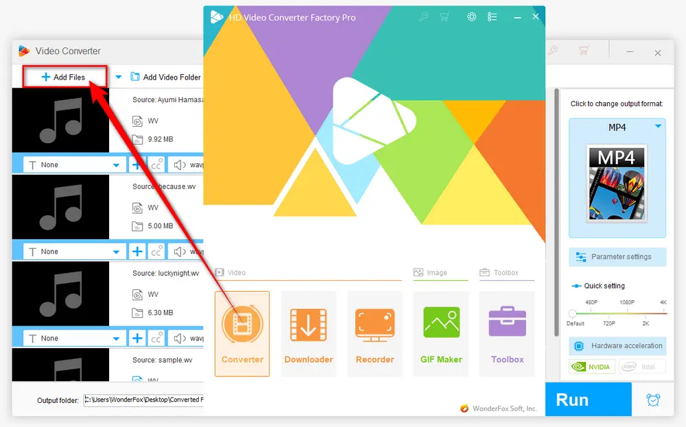 Load WavPack Files into WV to WAV Converter