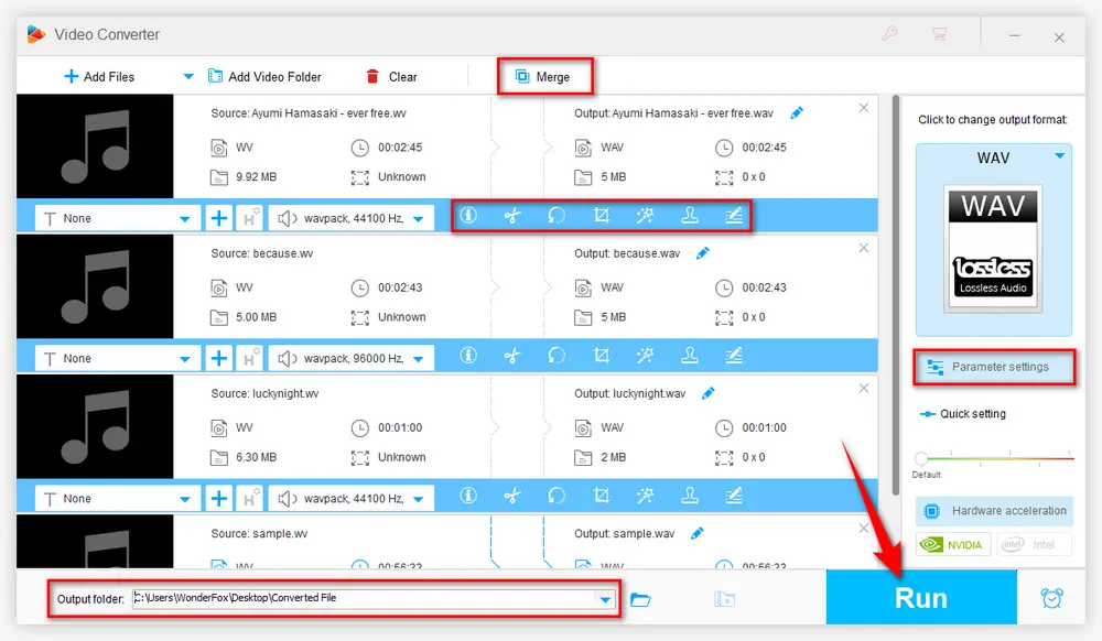 Batch Convert WV to WAV