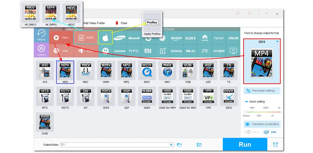 Choose Output Format