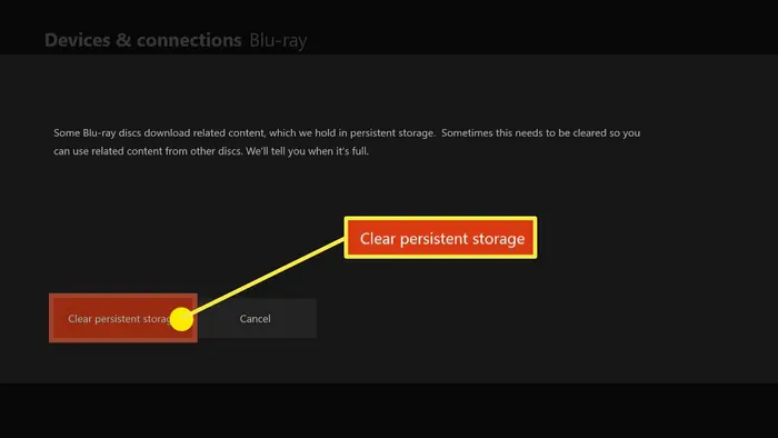 Clear Persistent Storage