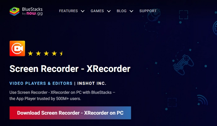 Install XRecorder on PC with BlueStacks