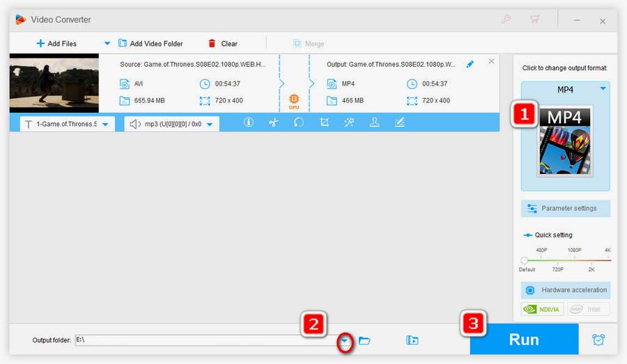 Choose a format and finalize the process