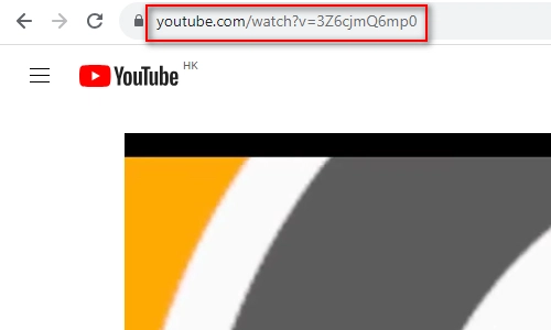 Copy the URL of the YouTube Video