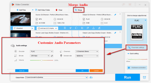 Edit the output format