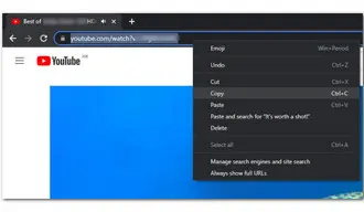 Copy the URL of YouTube Video