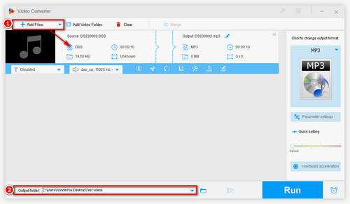 changing recording format in dss player 7 for mac
